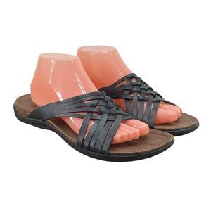 Merrell District Mahana Sandals Women’s Sz 10 Black Leather Strappy (HF35)